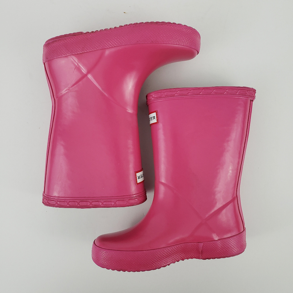 **NFS** HUNTER Toddler Pink Gloss Rain Boots UK 7 - Picture 6 of 8
